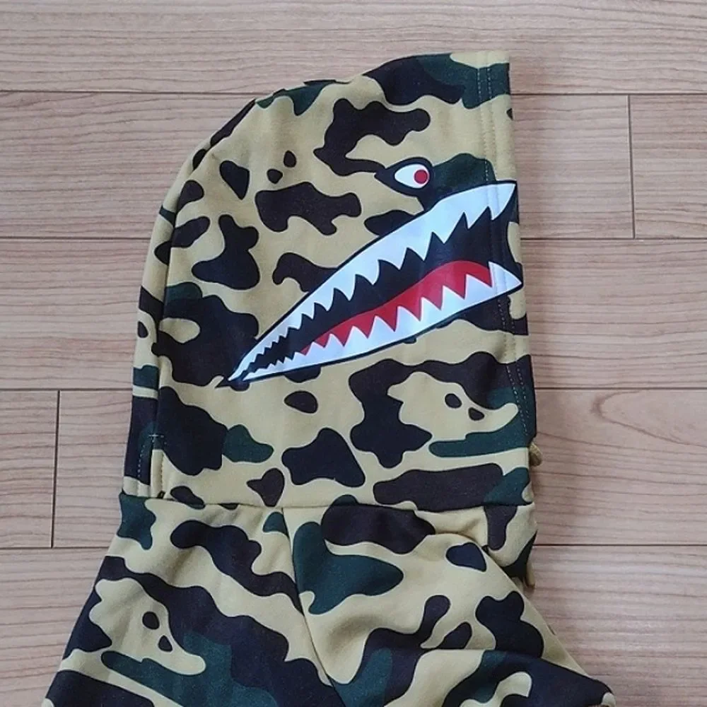 Woof Trails Camo Shark Fleece Lined Dog Hoodie Size XXL